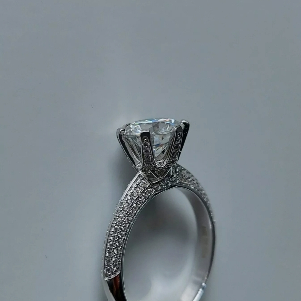 🆕️$1500  2CT 14k White Gold Round Moissanite Diamon… - Picture 8 of 12